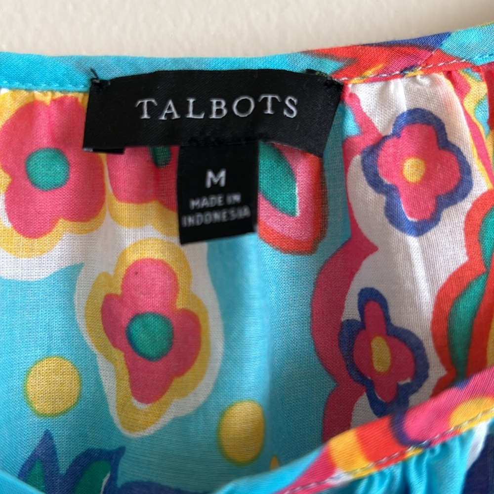 Talbots multicolor tie-front tunic - Picture 6 of 15